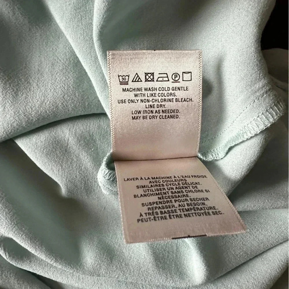 NWT | ANTHROPOLOGIE HOLDING HORSES | SEA BLUE PEASANT HALTER BLOUSE | 	SMALL - Picture 12 of 12